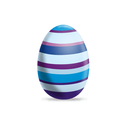 Colorful lines easter egg PNG Design