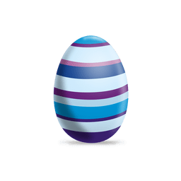 Huevo de pascua de líneas coloridas Transparent PNG