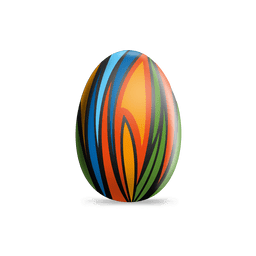 Huevo de Pascua de pinturas de colores Diseño PNG