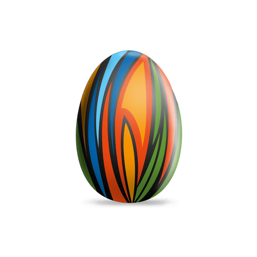 Colorful paints easter egg