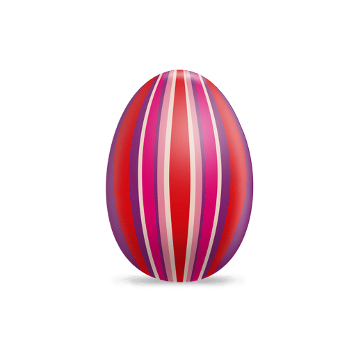 Colorful stripes easter egg in 3D - Transparent PNG & SVG vector file