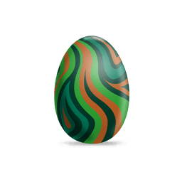 Colorful curves easter egg PNG Design
