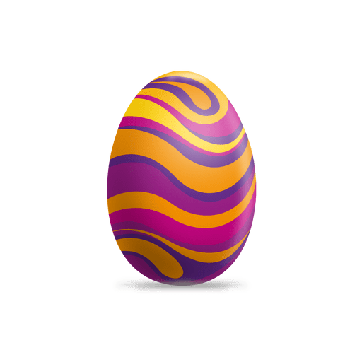 Huevo de pascua ondulado colorido 1 Diseño PNG