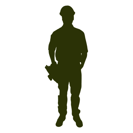 Construction worker silhouette 2 PNG Design