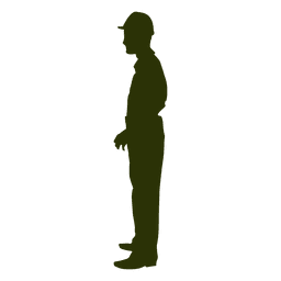 Construction worker standing silhouette PNG Design