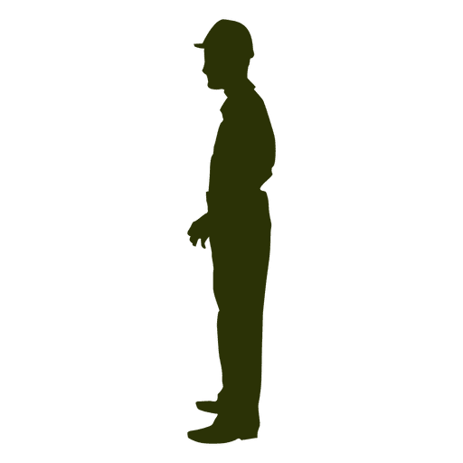 Construction worker standing silhouette PNG Design