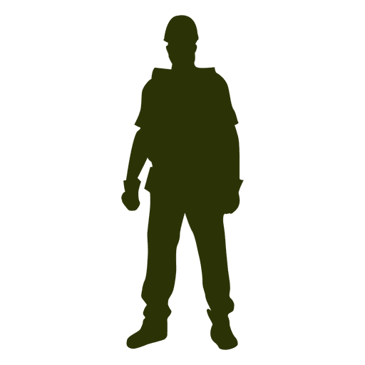 Construction man worker standing silhouette PNG Design