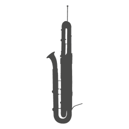 Contrabassoon silhouette PNG Design Transparent PNG