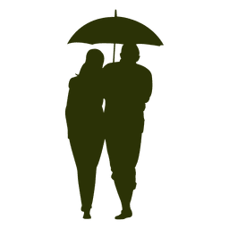 Pareja tenencia paraguas Diseño PNG
