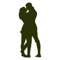 Paar küssen Silhouette 6 PNG-Design