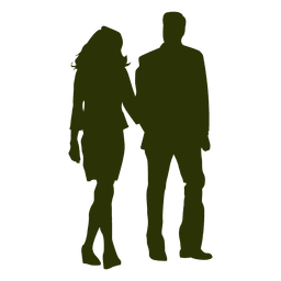 Silueta de pareja 4 Diseño PNG