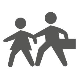 Couple walking sign PNG Design