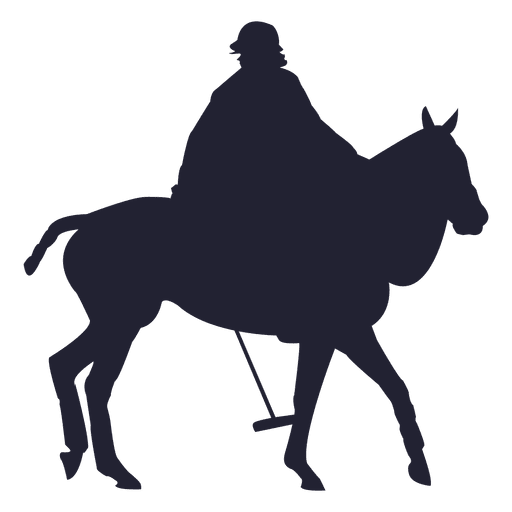 Vaqueiro montando cavalo silueta