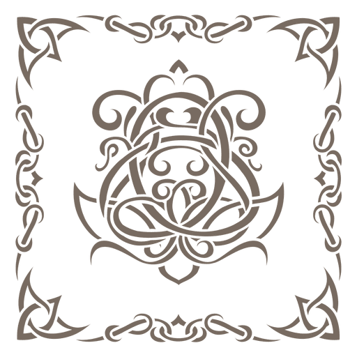 Creative ornamented corner decoration PNG Design