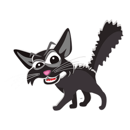 Gruselige Halloween-Katzenillustration PNG-Design