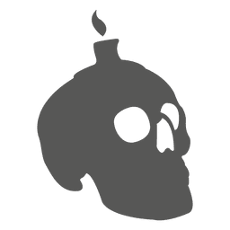 Calavera escalofriante con vela Calavera escalofriante con vela