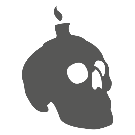 Creepy skull with candle