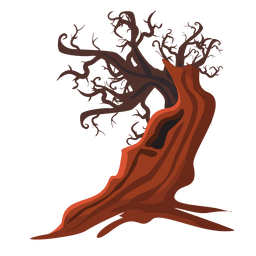 Desenho de árvore torta 1 Transparent PNG