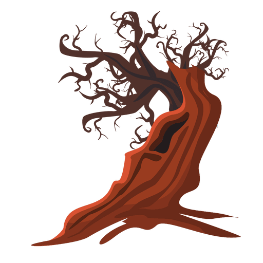 Crooked tree cartoon 1 PNG Design