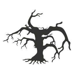 Dibujos animados de árbol torcido 4 Diseño PNG