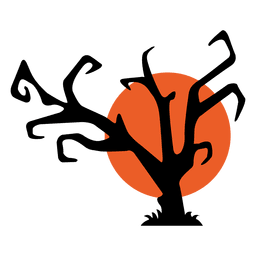 Sol de árbol torcido Diseño PNG