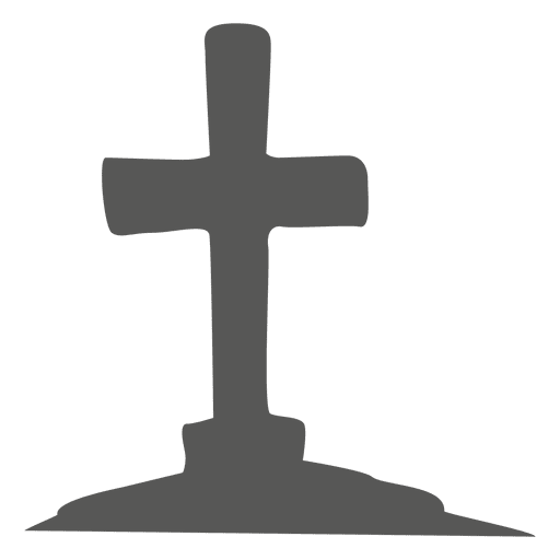 Cross on graveyard PNG Design