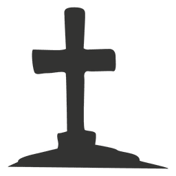 Cruz sobre lápida 3 Diseño PNG