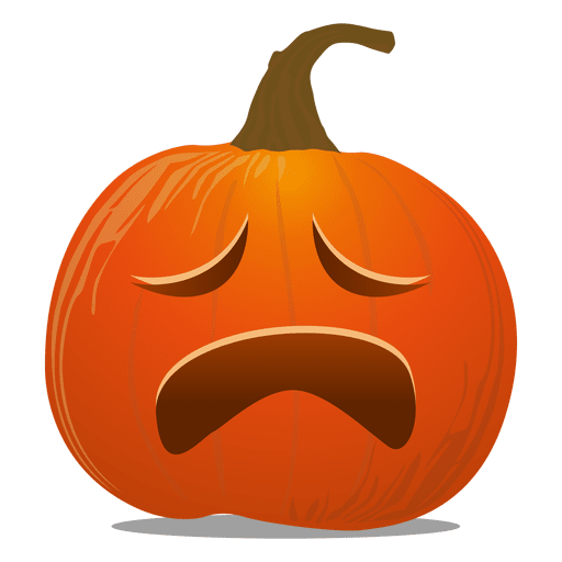 Cry pumpkin emoticon