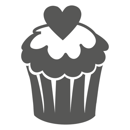 Cup cake com cora??o Desenho PNG