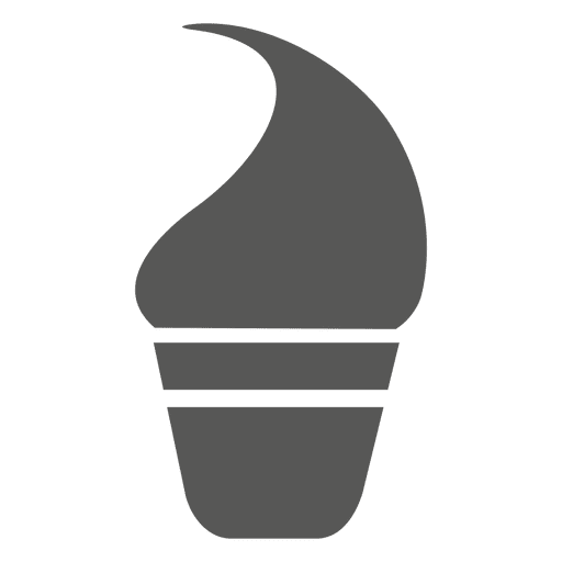Icono de helado de cono de taza