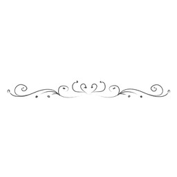 Curly Hand gezeichnete Wirbel Teiler PNG-Design