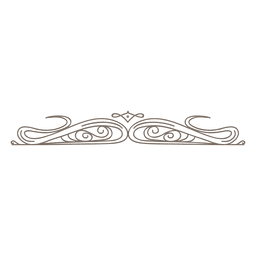 Curly lines divider decoration PNG Design