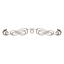 Curly lines ornate divider PNG Design