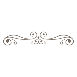 Decoração de linha de ornamento cacheado Desenho PNG