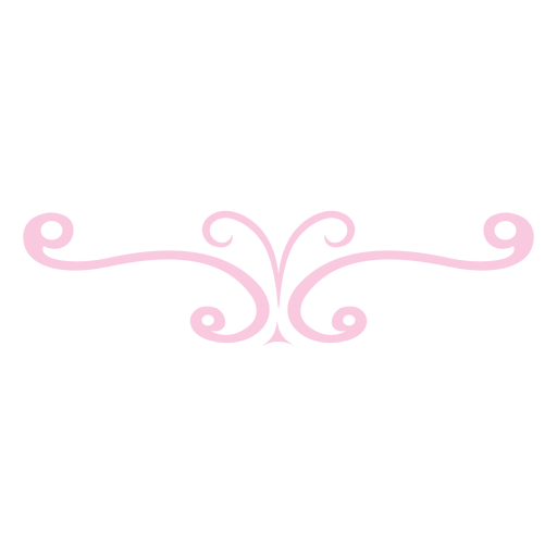 Pink curly swirls decoration PNG Design