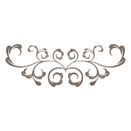 Geschweifte Strudel verziert Blumen PNG-Design