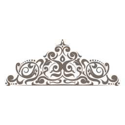 Kurvige mit Blumen verzierte Ecke PNG-Design