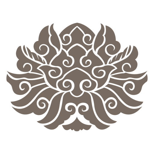 Ornamento floral de roda Curvy Desenho PNG
