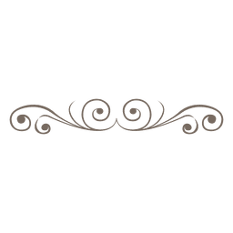 Curvy swirls divider decoration PNG Design