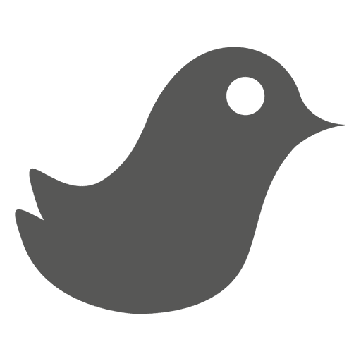 Cute bird flat icon PNG Design