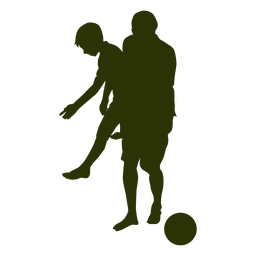 Papá recogiendo silueta de hijo Diseño PNG