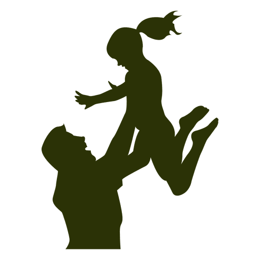 Dad playing with daughter - Transparent PNG & SVG vector file