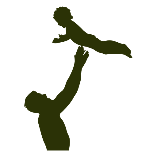 Dad playing with son PNG Design