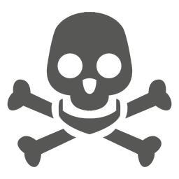 Gefahr Schädel Symbol Silhouette PNG-Design