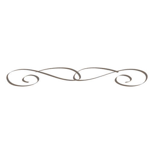 Decorative calligraphy linear ornament - Transparent PNG & SVG vector file