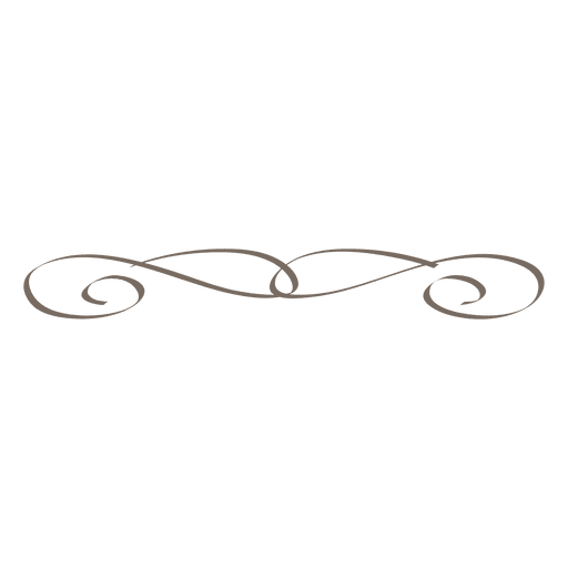 Decorative calligraphy linear ornament PNG Design