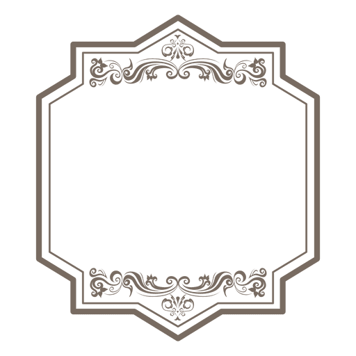 Download Decorative floral rectangular frame - Transparent PNG ...