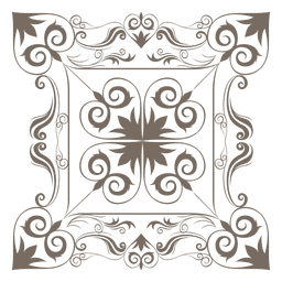 Esquina decorativa floral de la esquina Diseño PNG