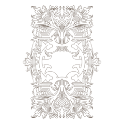 Dekorative Blumenstrudelgrenze PNG-Design