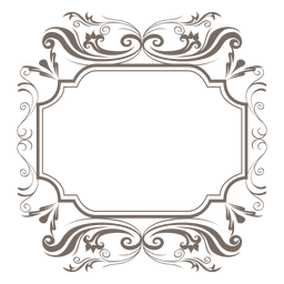Marco cuadrado adornado decorativo Diseño PNG